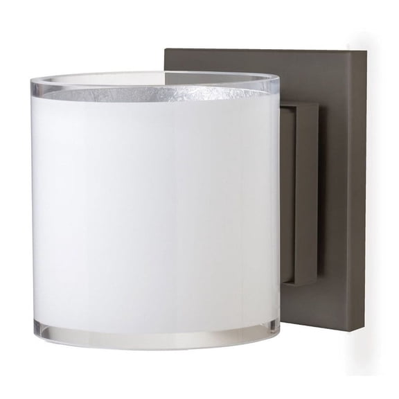 1WS-7180SF-BR-Besa Lighting-Pogo - 1 Light Mini Wall Sconce In Contemporary Style-5.5 Inches Tall and 4.75 Inches Wide-Bronze Finish-White/Silver