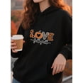 thumbnail image 4 of Modern Pumpkin Spice Quote Hoodie for Men and Women, Unisex Pullover Hooded Sweatshirt, Comfortable Cotton Poly Blend, Autumn Coffee Lover Casual Outfit, 4 of 5