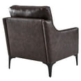 thumbnail image 3 of Modway Corland Modern Style Leather and Metal Armchair in Brown, 3 of 7