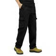 thumbnail image 3 of Ultra Comfort Fit Cargo Pants for Men with 5 Practical Pockets, Daily Wear Cotton Cargopants for Casual and Outdoor Activities,Black,2XL, 3 of 6