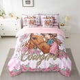 thumbnail image 2 of Castle Fairy Western Cowgirl Twin Bedding Sets 7-Piece for Girls,Chic Floral Rose Horse Bedding Comforter Set Microfiber,Dreamy Princess Breathable Sheet Sets,Super Cozy Room Decor,Reversible, 2 of 7