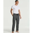 thumbnail image 5 of Real Essentials 3 Pack: Men's Pajama Pants - Knit Cotton Flannel Plaid Lounge Bottoms- Button Fly (Available In Big & Tall), 5 of 7