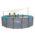 thumbnail image 2 of Summer Waves Canopy for Pools, for 20-24 ft Above Ground Frame Pool, Pool Accessory, for Adults, Unisex, Round, Cool Gray, Outdoor Use, 2 of 5