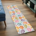 thumbnail image 3 of 2'x6' Rug Runners for Hallways Kitchen, Easter Eggs Non Slip Entryway Beside Floor Carpet Runner, Colorful Eggs Spring Flowers Leaves Rustic Blue Laundry Room Bedroom Throw Rugs Mat for Family Pet, 3 of 8