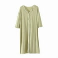 thumbnail image 5 of Sakmal Sleep Dress for Women Comfy Plus Size Night dress Green Short Sleeve Nightgowns for Women, 5 of 5