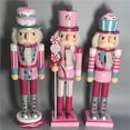 thumbnail image 4 of 3 Pieces 35cm Wood Standing Nutcracker Solider Figures Model Doll Gift, 4 of 10
