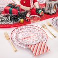 thumbnail image 6 of 175pcs Christmas plastic Plates - Red Disposable Plates Set Include 25 Dinner Plates-25 Dessert Plates-25 Knives-25 Forks- 25 Spoons-25 Cups-25 Napkins Perfect for Christmas Party & Picnic, 6 of 18