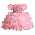 thumbnail image 3 of Robes de Princesse pour Fillettes Robe de Bal d'Anniversaire Manches Bouffantes Robe à Sequins en Tulle + Bandeau, 3 of 8
