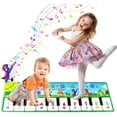 thumbnail image 6 of Allaugh Baby Piano Mat, Dinosaur Musical Piano Mat for Kids 1-5 Years Old Toddler, Floor Keyboard Music Dance Touch Playmat Toy Adjustable Volume/ Record/ Playback, 6 of 7