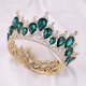 thumbnail image 3 of Zhuge Tiara de boda para novia, diadema de princesa, corona nupcial, joyería para el cabello con diamantes de imitación de cristal, decoración para novia, cumpleaños, graduación, boda (blanco), 3 of 4