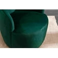 thumbnail image 5 of Swivel Accent Chair Round Barrel Chairs with 360° Roating Base and High Backrest Teddy Upholstered Arm Chairs Wide Single Sofa for Living Room Bedroom Office Dark Green, 5 of 7
