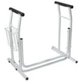 thumbnail image 3 of Drive Medical RTL12079 Stand Alone Toilet Safety Rail Aluminum - White, 3 of 12