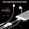 thumbnail image 4 of 2 in 1 Dual Lightning Adapter & Splitter, 2 Pack iPhone Headphones Adapter 4 in 1 Charge+Call++Audio+Volume Control Converter Cable Compatible for iPhone 12/11/SE/XS/XR/X/8 7, 4 of 8