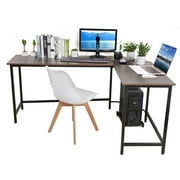 Odema Home Office Computer Desk L Shaped Corner Workstation Study Table Walnut