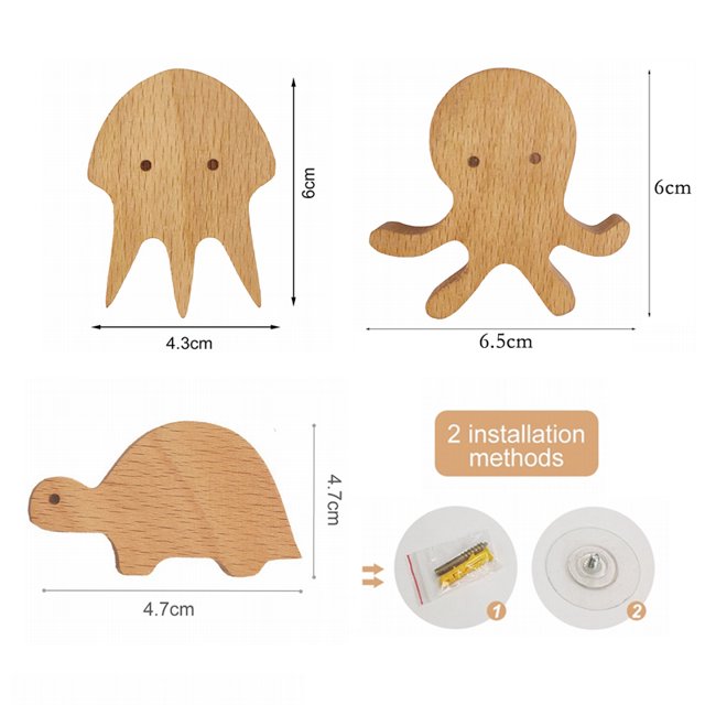 Ganchos de madera de 3 piezas, soporte de pared para organización, colgador de ropa, llavero, gancho para puerta, baño, cocina, accesorios de decoración para el hogar