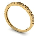 thumbnail image 2 of 0.57 ct Brilliant Round Cut Simulated Champagne 14k Yellow Gold Stackable Band SZ 3.5, 2 of 6