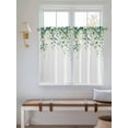 thumbnail image 4 of Eucalyptus Leaves Kitchen Curtains 54 Inches Length, Spring Summer Botanical Window Treatment Curtain Drapes, Watercolor Thermal Insulated Drapes for Basement Hotel RV, 42"x54", 2 Panels, 4 of 6