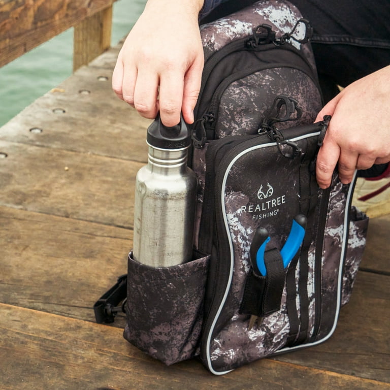 Realtree Tackle Sling Midnight with 3600 Utility Box, Adjustable