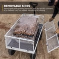 thumbnail image 6 of Gorilla Carts Towable Steel Utility Cart w/ Removable Side Panels, 1000 lb Capacity, Gray, 6 of 8