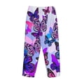 thumbnail image 5 of Balery Flying Butterflies print Women's Pajama Pants,Ultra Lightweight Pjs,Lounge Pant-Medium, 5 of 9