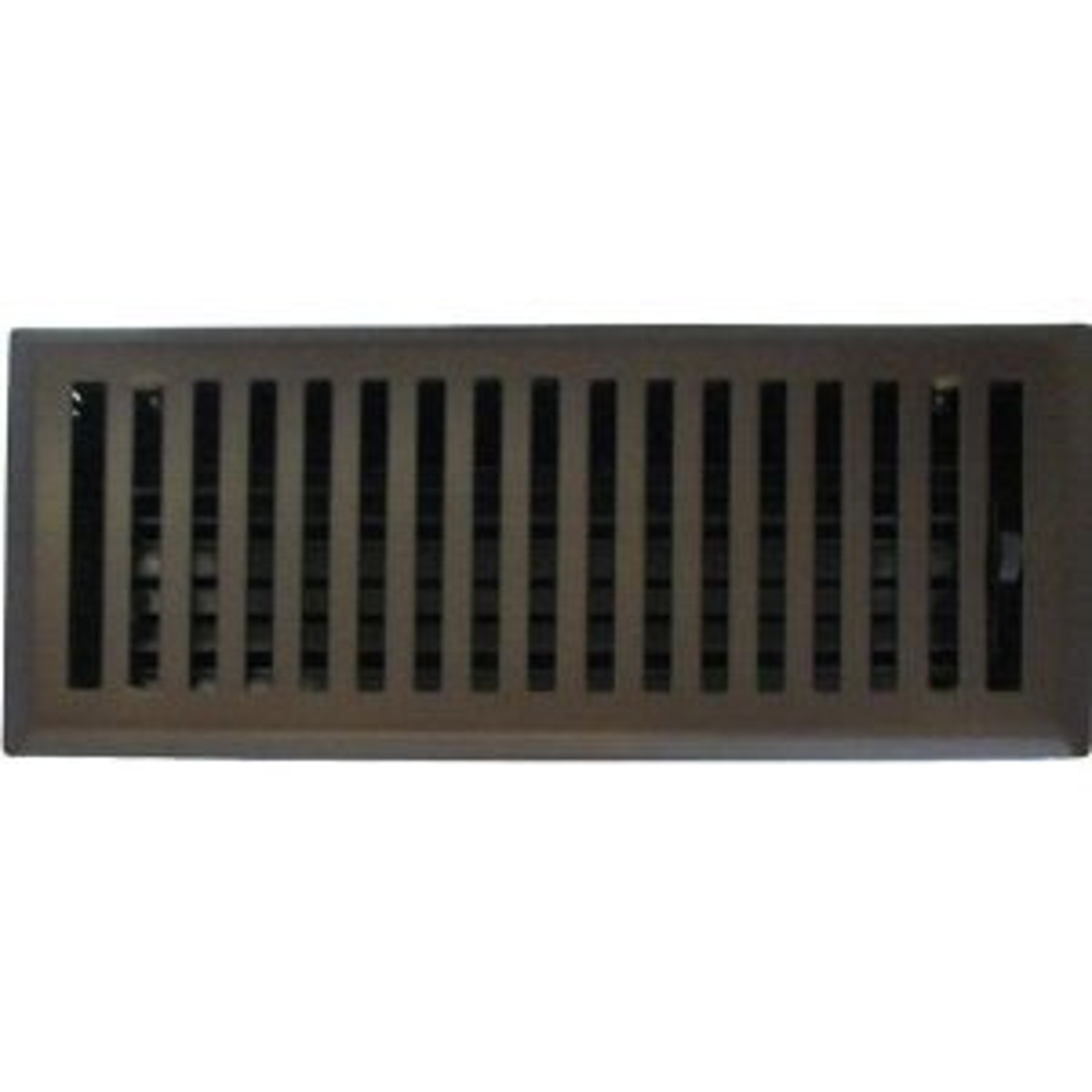 2" X 10" Contemporary Oil Rubbed Bronze Plated Floor Register / Vent