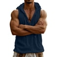 thumbnail image 6 of Guluxicc Cotton Tank Tops for Men Drawstring Hooded Solid Color Shirts Regular Fit Summer Outdoor Casual Sleeveless Tops, 6 of 9
