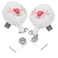 thumbnail image 4 of Multi Color 8.50X3.00X2.20cm Badge Holder Retractable with Clip-on and Key Chain for Nurses Doctors 2Pcs, 4 of 8