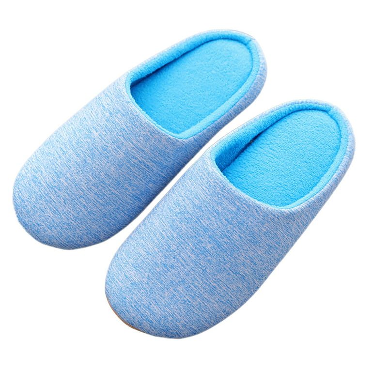 bid Mesterskab barrikade Womens Cotton Washable Summer House Slippers Indoor Slip On Bedroom Shoes  with Memory Foam Closed Toe Non Skid Soles - Walmart.com