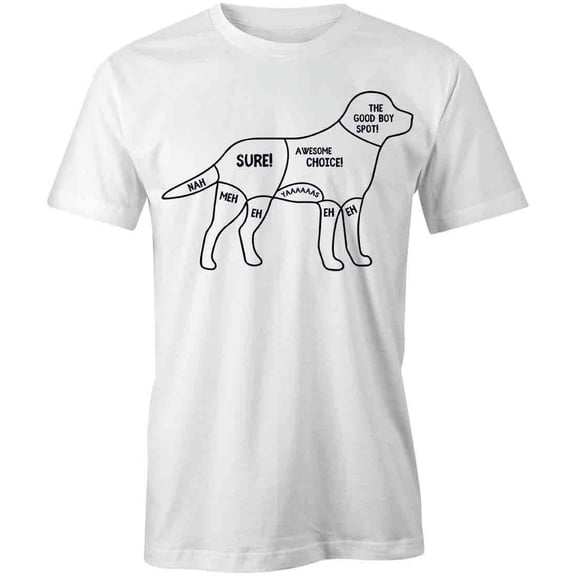 Dog Pet Diagram T-Shirt | Cute Pets White Tee Gift