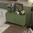 thumbnail image 6 of Marcree Metal Storage Cabinets, Media Console Cabinet 2 Doors, Metal TV Stand with Adjustable Shelf for Living Room, Bedroom, Avocado Green, 6 of 9