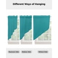 thumbnail image 4 of Teal Swag Valances for Windows, Turquoise Pure Teal Rod Pocket Sheer Valances for Large Windows, Swag Toppers Light Filtering for Kitchen Living Room 2 Panels 36''x45'', 4 of 6