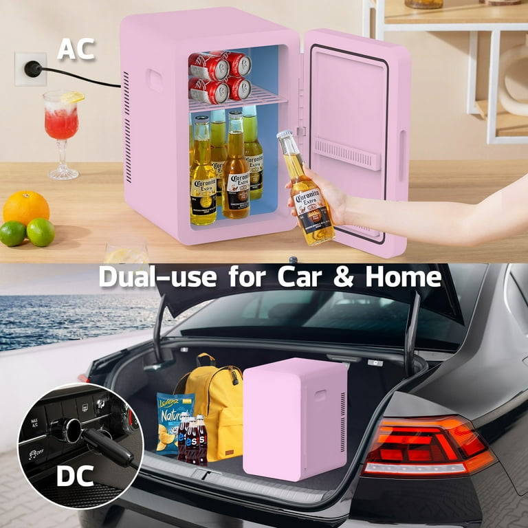 advwin, Mini Fridge Cooler, 22L Pink, Compact Personal