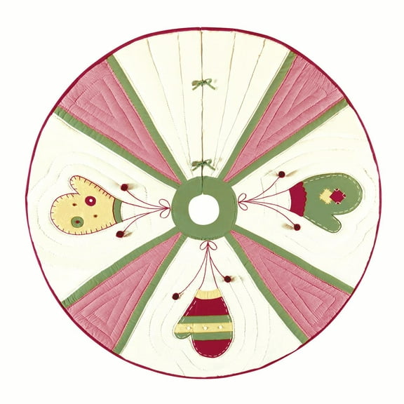 Homespun Mittens Tree Skirt