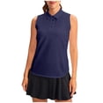 thumbnail image 1 of TSADFHJI Womens Tops 2Xl Ladies Dry Micro Mesh Sleeveless L Dark Blue, 1 of 4
