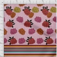 thumbnail image 1 of oneOone Organic Cotton Poplin Twill Fabric Stripe & Floral Panel Decor Fabric Printed BTY 42 Inch Wide, 1 of 3