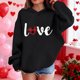 thumbnail image 3 of Sudadera con capucha y estampado de corazón de San Valentín, sudadera de manga larga para niños y niñas, chaqueta para niñas de talla mediana y grande., 3 of 7