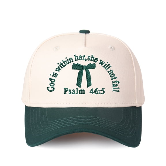 VERGIAC Scripture Letter Embroidered Unisex Trucker Hat, Adjustable Mesh Back Cap