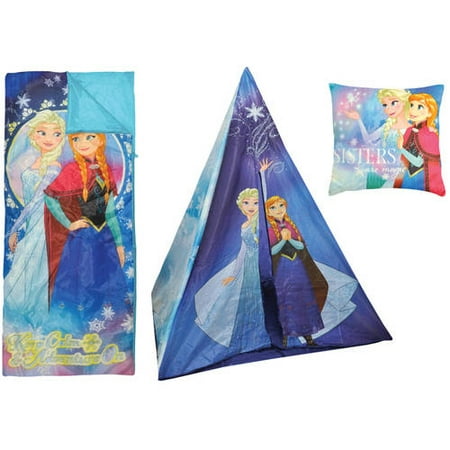 Disney Frozen Teepee Play Tent and Slumber Bag with Bonus Pillow