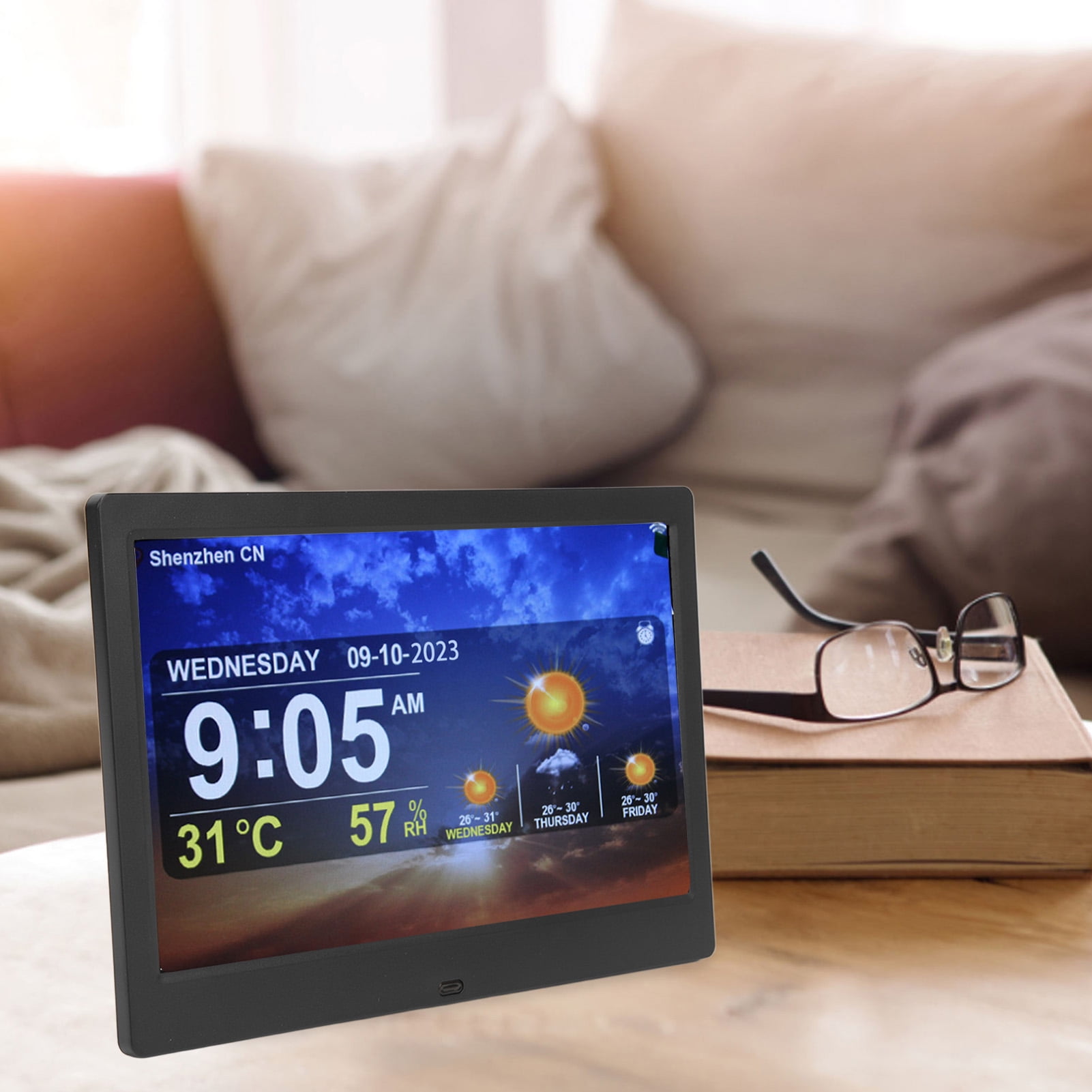 Calendrier Numérique WiFi Réveil Jour 10 Pouces, Alarme - Main Image