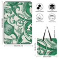 thumbnail image 2 of Elegant Green Floral Engraving Design Outdoor Picnic Blanket, Foldable Waterproof Beach Mat, Portable Beach Blanket for Beach Camping, Hiking, Family Concerts, 2 of 8