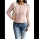 thumbnail image 1 of Suéter Tipo Cárdigan de Cuello Redondo Ajustado para Mujer, con Botones y Prenda Básica de Punto Albaricoque S, 1 of 9