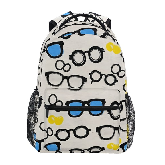 ALAZA Stylish Backpack Glasses Pattern Elementary Bookbag Personalized Laptop School Bags Travel Daypack