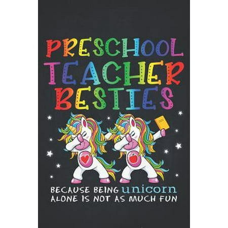 Unicorn Teacher : Preschool Teacher Besties Teacher's Day Best Friend Dotted Bullet Notebook Journal Dot Grid Planner Organizer Magical dabbing dance in class is best with BFF