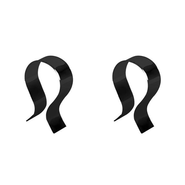 Matsuzay Mall Soporte de exhibición de auriculares de acrílico Soporte de auriculares de supermercado Soporte de auriculares tipo U Negro 2Conjunto