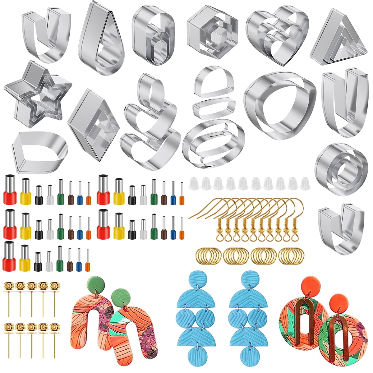 126pcs Polymer Clay Cutter Set, Stainless Steel Clay Earring Cutters For  Polymer Clay Jewelry Making Diy Earrings [free Shipping]
