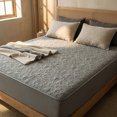thumbnail image 3 of REGALWOVEN Fitted Sheet, Solid Polyester Bed Sheets, Wrinkle-resistant and Ultra Soft for Comfortable Sleep Grey 1 PC 78.0x79.9 inch, 3 of 5
