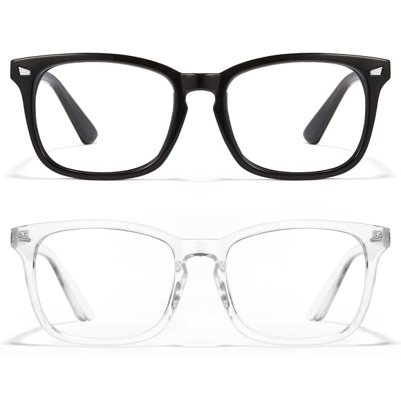 Gafas Cyxus con montura cuadrada que bloquean la luz azul, paquete de 2