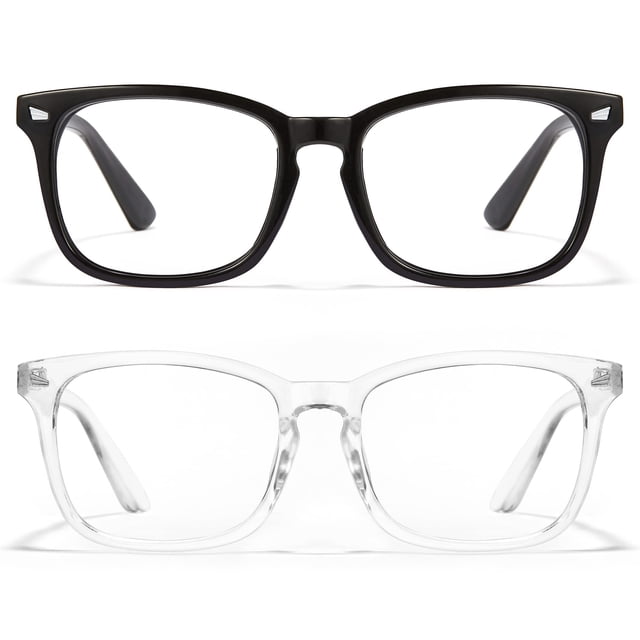 Gafas Cyxus con montura cuadrada que bloquean la luz azul, paquete de 2
