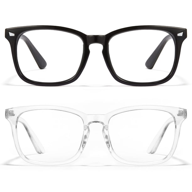 Gafas Cyxus con montura cuadrada que bloquean la luz azul, paquete de 2