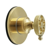 Kingston Brass KS3037RKX Webb Single-Handle Three-Way Diverter Valve with Round Trim Kit, Brushed Brass